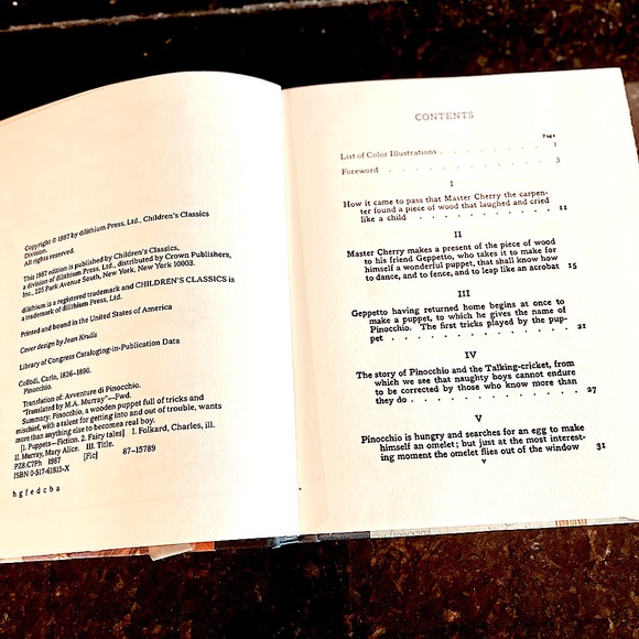 HARD BACK BOOK CLASSIC “PINOCCHIO” - Picture 3 of 6